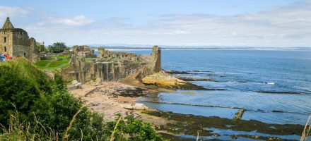 Die Ruinen der Burg von St Andrews