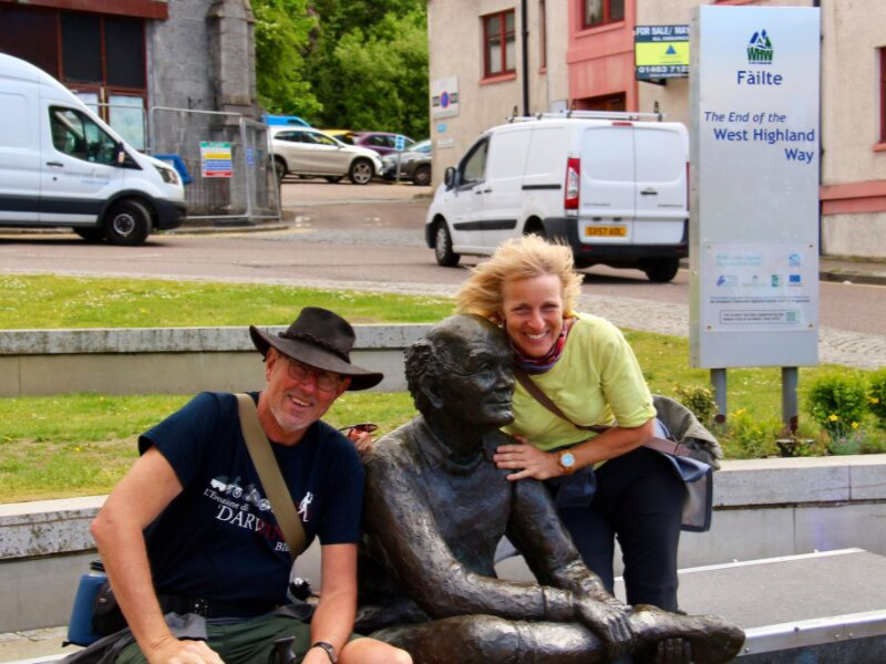 Der sitzende Mann - der offizielle Endpunkt des West Highland Way