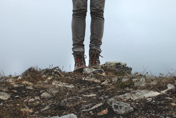 Standing on a Hill in Northumberland